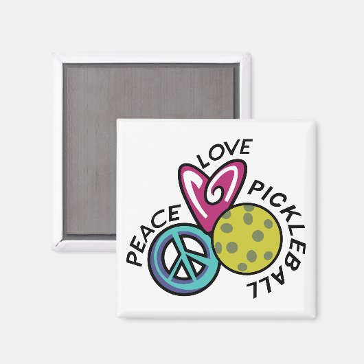 Liebe Pickleball Magnet (Vorderseite/Rückseite)