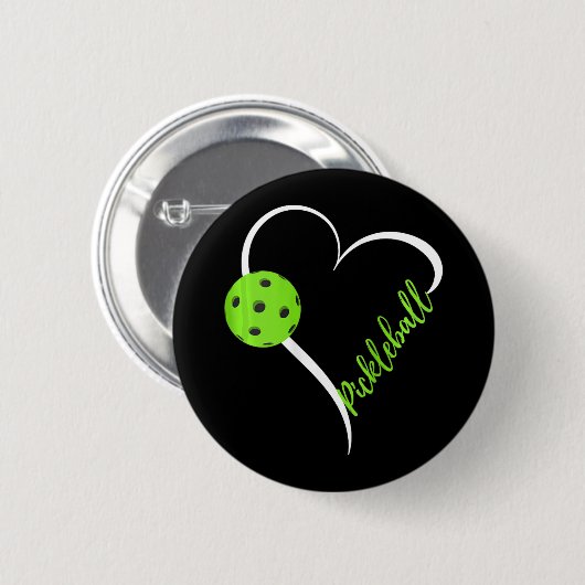 Liebe Pickleball - Niedliches Pickleball-Match Button (Vorne & Hinten)