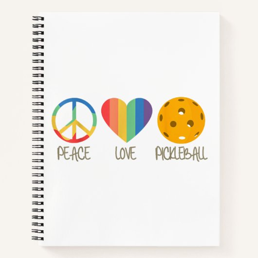 Liebe Pickleball Notizblock (Vorderseite)
