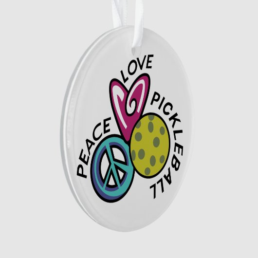 Liebe Pickleball Ornament (Vorderseite)