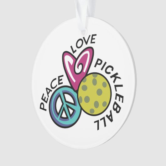 Liebe Pickleball Ornament (Vorderseite)