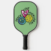 Liebe Pickleball Personalisiert Schläger (Rückseite)