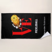 Liebe Pickleball Personalisiert Sports Strandtuch (Vorderseite)