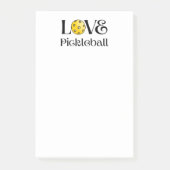 Liebe Pickleball Post-It Notes for Pickleball Gift Klebezettel (Vorderseite)