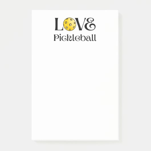 Liebe Pickleball Post-It Notes for Pickleball Gift Klebezettel (Vorderseite)
