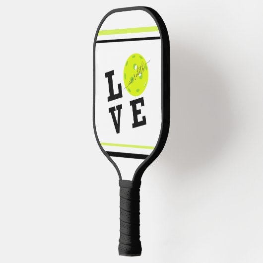 Liebe Pickleball-Script Vorname Pickleball Schläger (Links)