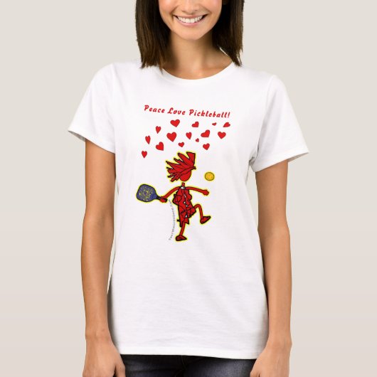 Liebe Pickleball Valentine T - Shirt (Vorderseite)