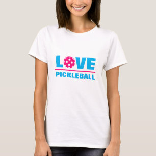 Liebe Pickleball Weißer Sport zum Shirt für Frauen