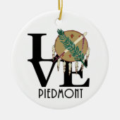 LIEBE Piedmont Oklahoma Keramik Ornament (Vorne)