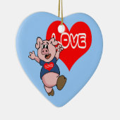 Liebe Piggy Keramikornament (Rechts)
