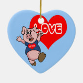 Liebe Piggy Keramikornament (Hinten)