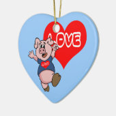 Liebe Piggy Keramikornament (Links)