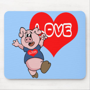 Liebe Piggy Mousepad
