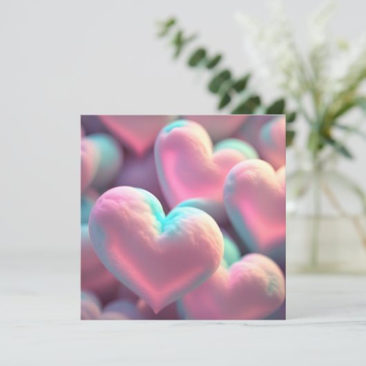 Liebe Pillow Feiertagskarte (Stehend Vorderseite)