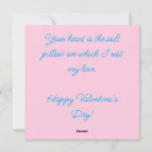 Liebe Pillow Feiertagskarte (Rückseite)