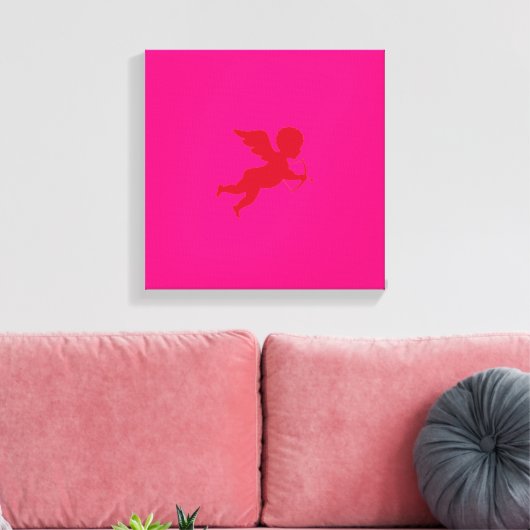 Liebe Pinch - Wrapped Canvas / Cupid Cherub Leinwanddruck (Insitu (Wohnzimmer))