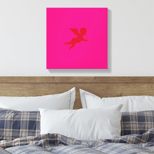 Liebe Pinch - Wrapped Canvas / Cupid Cherub Leinwanddruck (Insitu (Schlafzimmer))