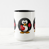 Liebe Pinguin mit Valentingeschenken Tasse (Zentrum)