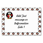 Liebe Pinguin mit Valentingeschenken Tischnummer (Vorderseite)