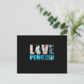 Liebe Pinguin Postkarte (Stehend Vorderseite)