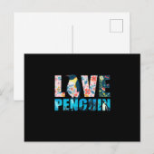 Liebe Pinguin Postkarte (Vorne/Hinten)