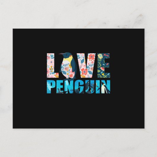 Liebe Pinguin Postkarte (Vorderseite)