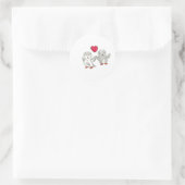 Liebe Pinguine Runder Aufkleber (Tasche)