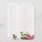 Liebe Pink Azalea Braun-Duschladen Einladung (Rückseite)