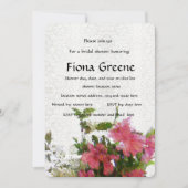 Liebe Pink Azalea Braun-Duschladen Einladung (Vorderseite)