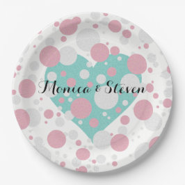 Liebe Pink Blue Brautparty Baby Reveal Party Pappteller