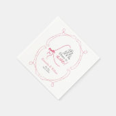 Liebe Pink Bow Champagne Tower Serviette (Ecke)
