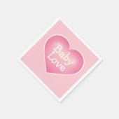 Liebe Pink Fade und White Heart Serviette (Ecke)