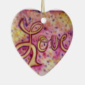 Liebe Pink Glamour Art Malerei Keramikornament (Rechts)