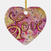 Liebe Pink Glamour Art Malerei Keramikornament (Vorne)