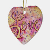 Liebe Pink Glamour Art Malerei Keramikornament (Links)