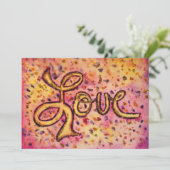 Liebe Pink Glamour Glitzer Einladungen oder Einlad (Stehend Vorderseite)