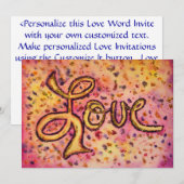 Liebe Pink Glamour Glitzer Einladungen oder Einlad (Vorne/Hinten)