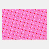 LIEBE Pink Green Aqua Blue Geschenkpapier Set (Vorderseite 3)