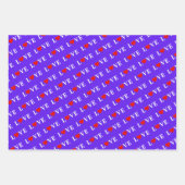 LIEBE Pink Green Lavendel Geschenkpapier Set (Vorderseite)