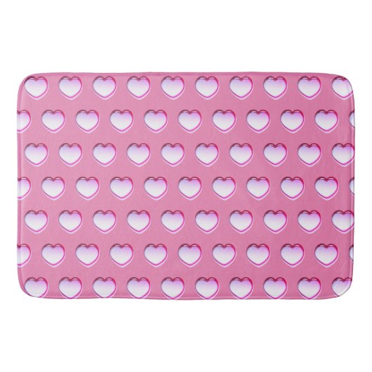 Liebe Pink Hearts Badematte (Vorderseite)