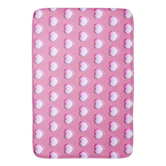 Liebe Pink Hearts Badematte (Vorderseite Vertikal)