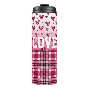 Liebe Pink Hearts Thermosbecher