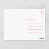 Liebe Pink Hearts Vintag Mason Jar Postkarte (Rückseite)