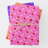 LIEBE Pink Lavender Orange Geschenkpapier Set (Beispiel)