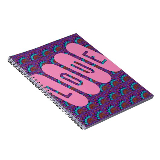 LIEBE PINK MANDALA LIGHT BLAUE NOTEBOOK NOTIZBLOCK (Rechte Seite)