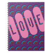 LIEBE PINK MANDALA LIGHT BLAUE NOTEBOOK NOTIZBLOCK (Vorderseite)