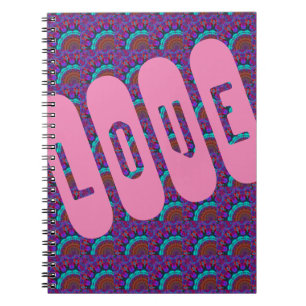 LIEBE PINK MANDALA LIGHT BLAUE NOTEBOOK NOTIZBLOCK