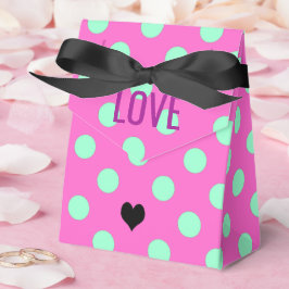 Liebe Pink & Mint Polka Dots Brautparty Party Geschenkschachtel