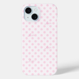 Liebe Pink Polka Dots Muster Case-Mate iPhone Hülle