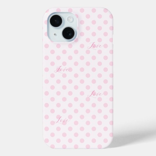Liebe Pink Polka Dots Muster Case-Mate iPhone Hülle (Rückseite)